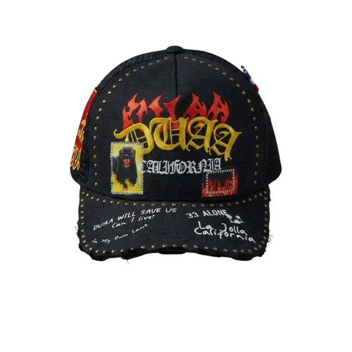 Duaa - Stone Trucker Hat - Black
