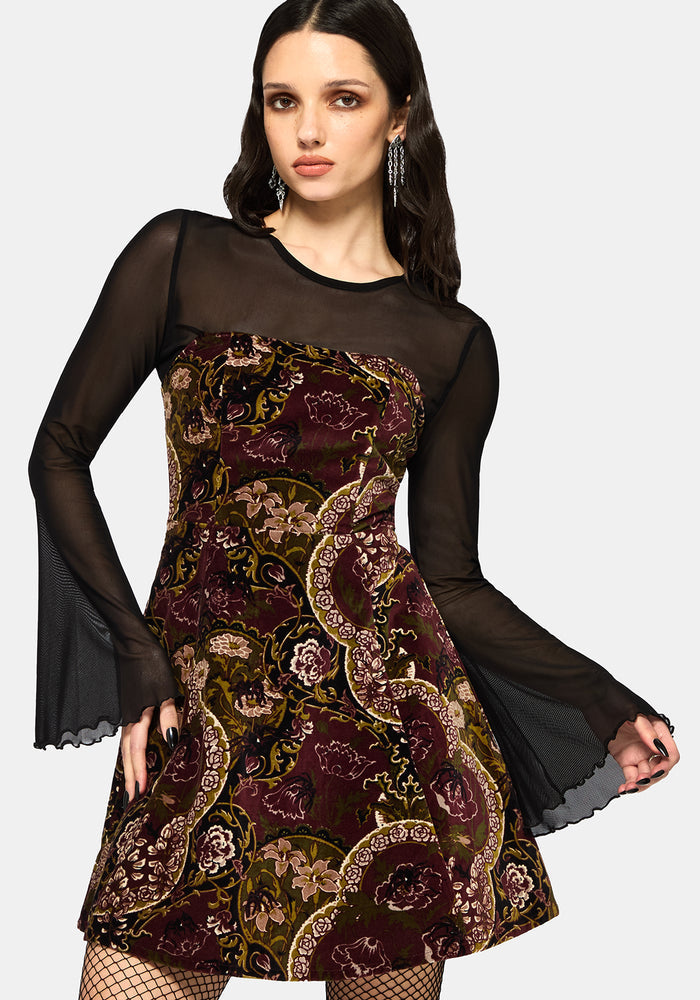 Effie Baroque Strapless Mini Dress