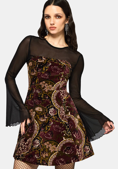 Effie Baroque Strapless Mini Dress