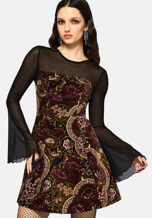 Effie Baroque Strapless Mini Dress