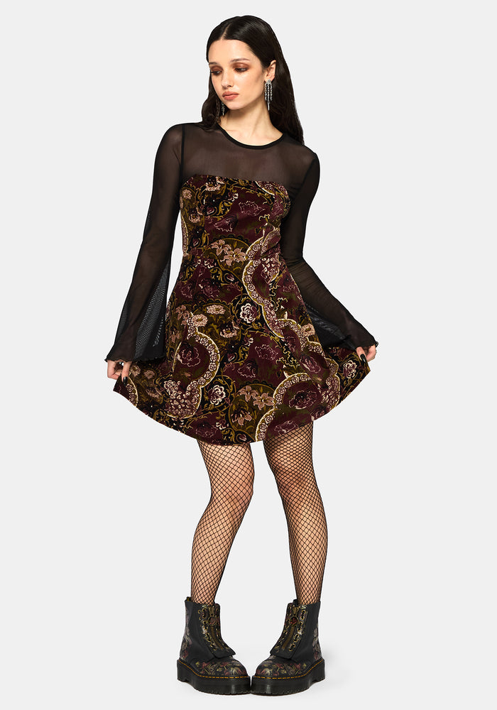 Effie Baroque Strapless Mini Dress