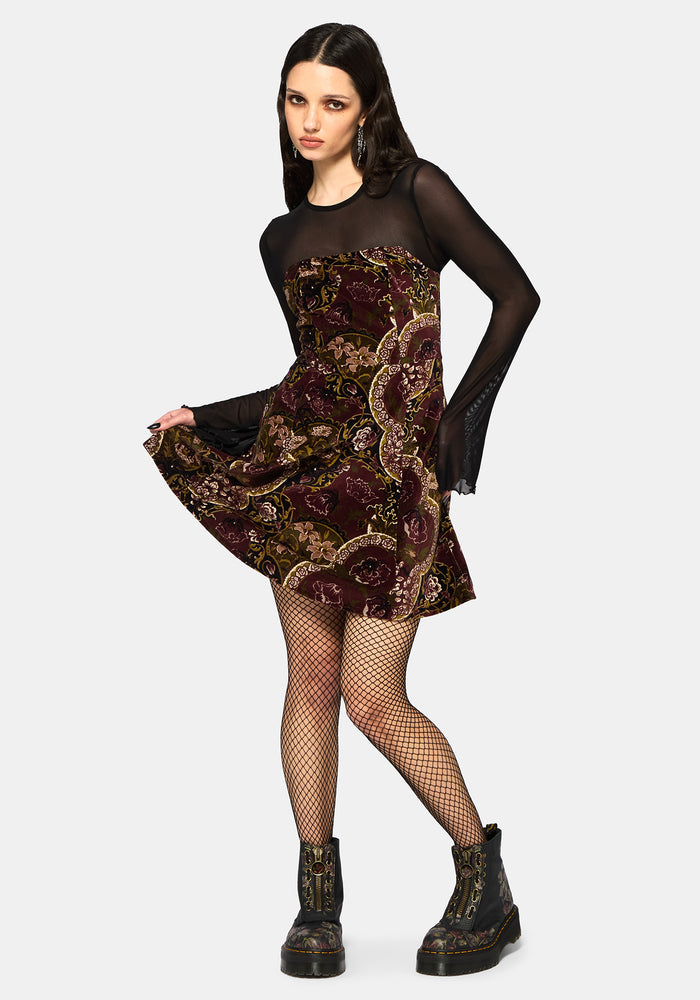 Effie Baroque Strapless Mini Dress