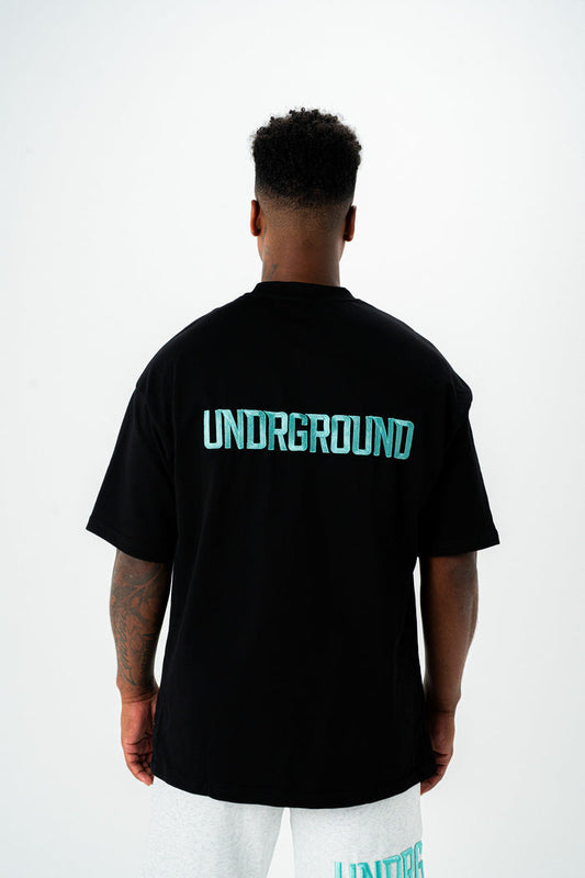 EMPIRE TEE- (BLACK/TIFFANY)