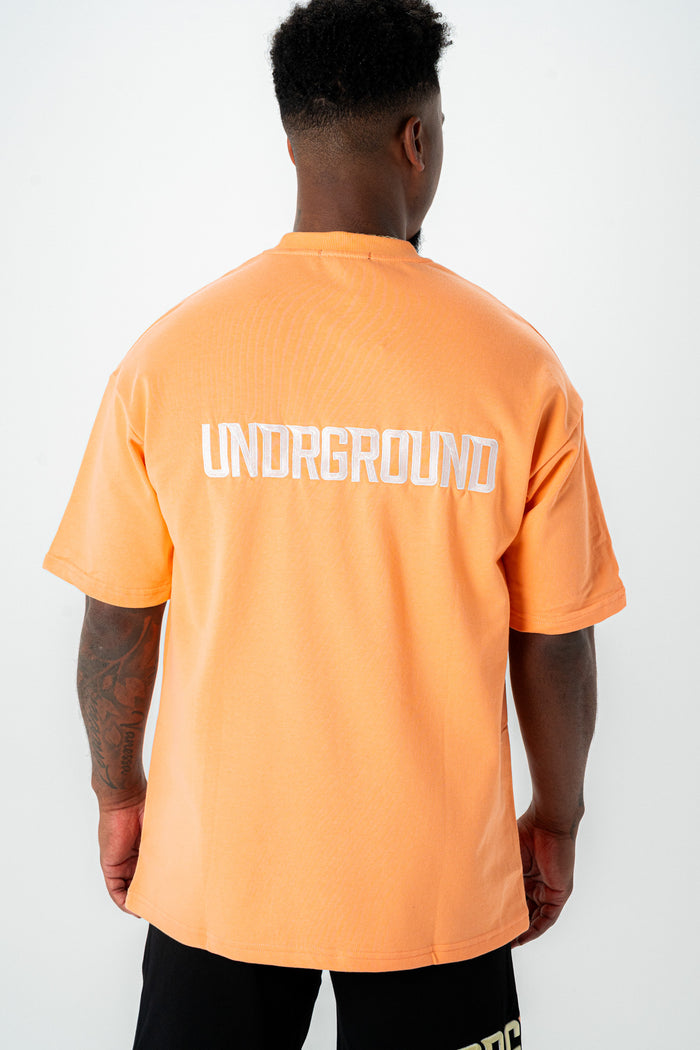 EMPIRE TEE- (ORANGE/WHITE)