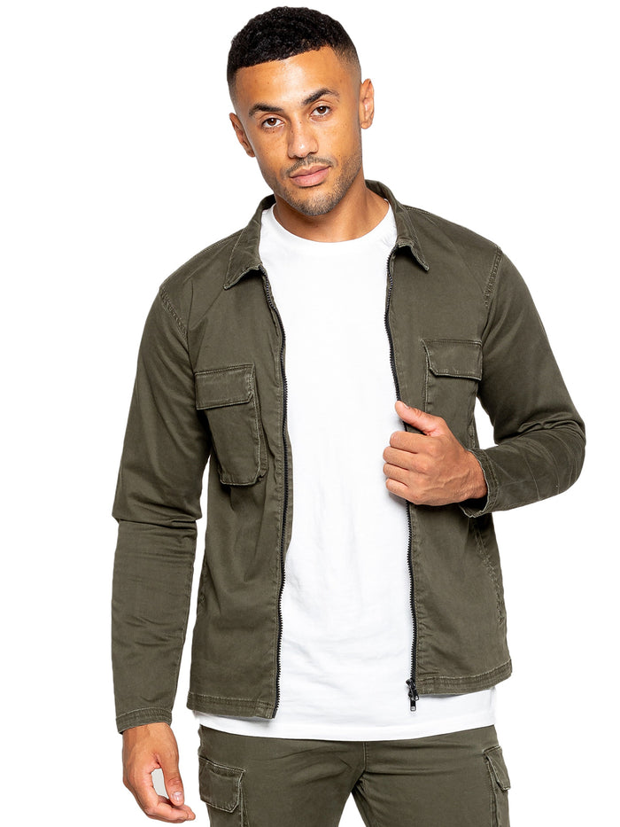 EZOS611 Copy of Enzo | Mens Cargo Overshirt Jacket ENZO RAWDENIM