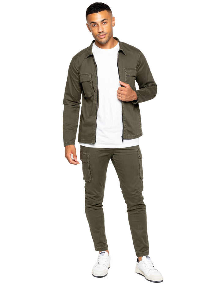 EZOS611 Copy of Enzo | Mens Cargo Overshirt Jacket ENZO RAWDENIM
