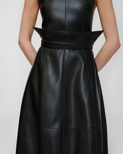 Evora - Leather belt - Black