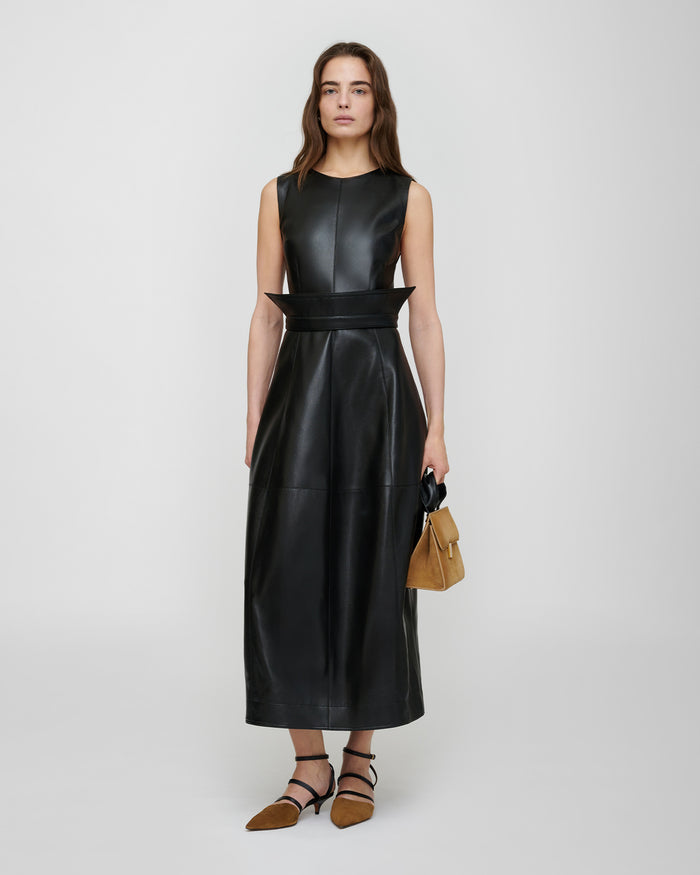 Evora - Leather belt - Black