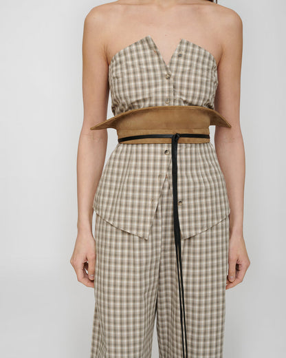 Evora - Suede belt - Brown