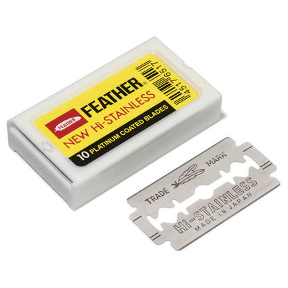 Feather blade New Hi Stainless Double Edge Safety Razor 10 Pack