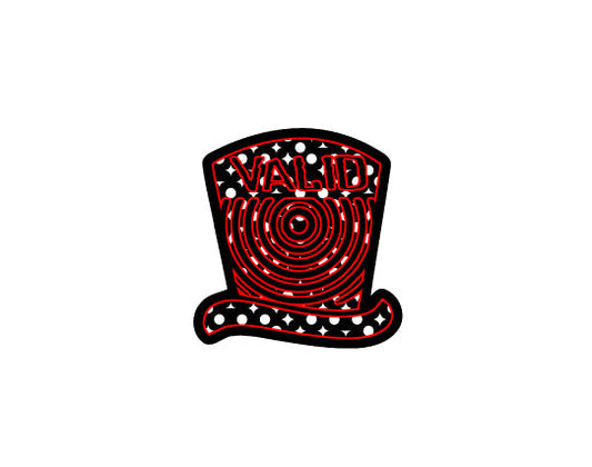 Fruntz Hat Black, Red and White Sticker #63