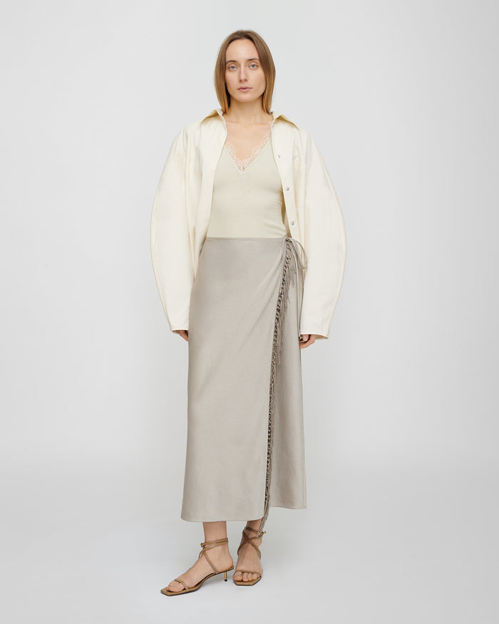 Gargi - Midi skirt - Silver