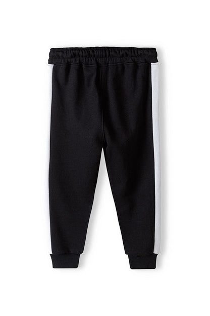 Fleece Joggers, Black, Contrast Stripe - 2