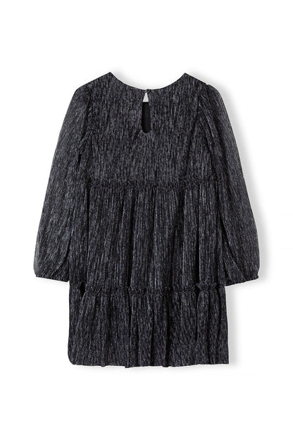 Sparkle Party Dress, Black, Long Sleeve - 3