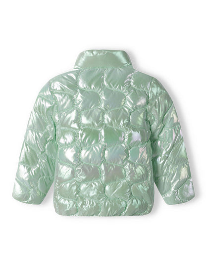 Quilted Puffer Jacket, Mint Green, Iridescent - 3