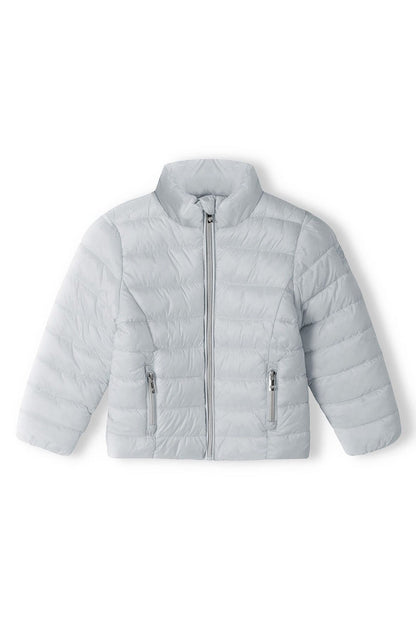 Quilted Puffer Jacket, Silver, Lightweight - 2