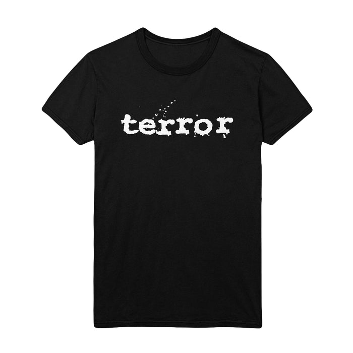 terror Hot Water Logo Black T-Shirt front