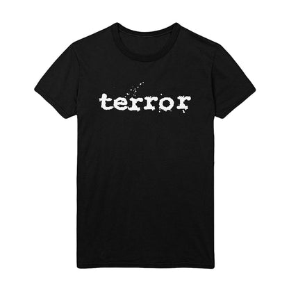 terror Hot Water Logo Black T-Shirt front
