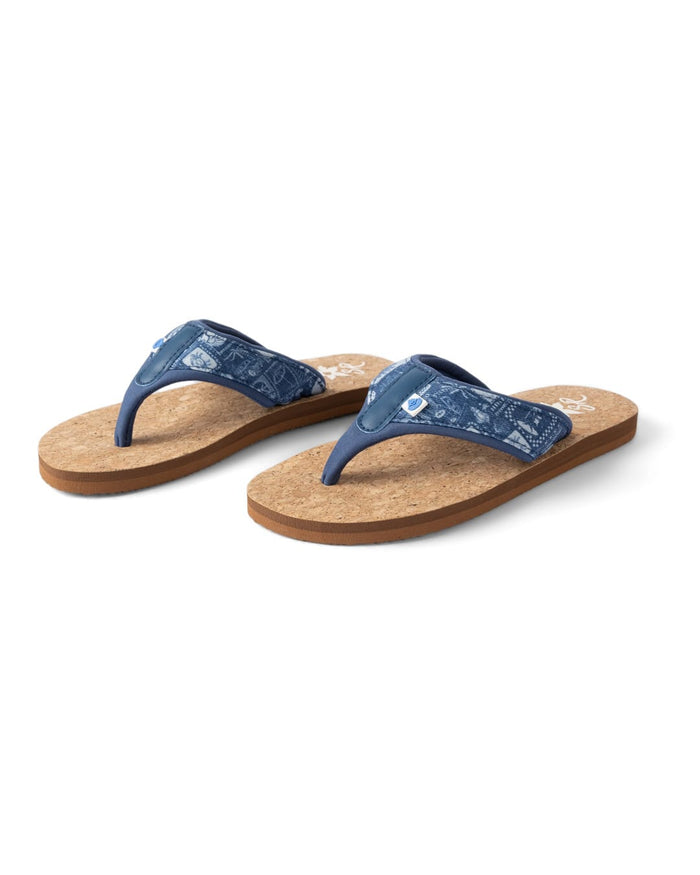 Island Life Womens Flip Flops in Blue