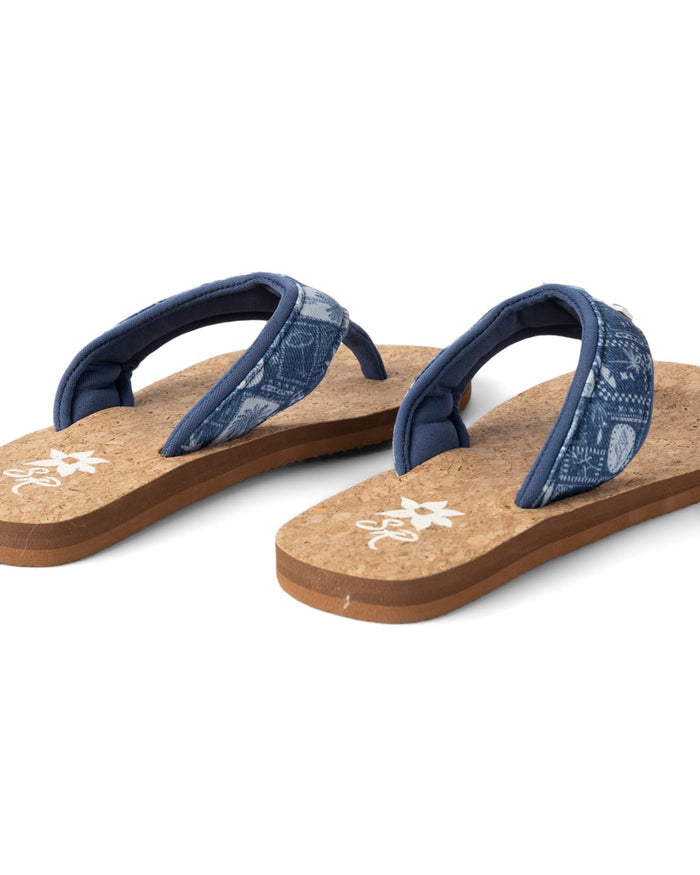 Island Life Womens Flip Flops in Blue