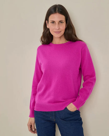 Lambswool Crew Neck Jumper - Magenta