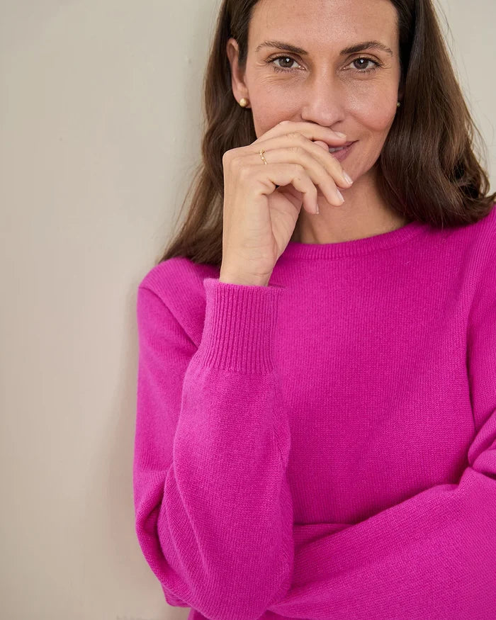 Lambswool Crew Neck Jumper - Magenta