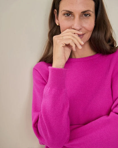 Lambswool Crew Neck Jumper - Magenta