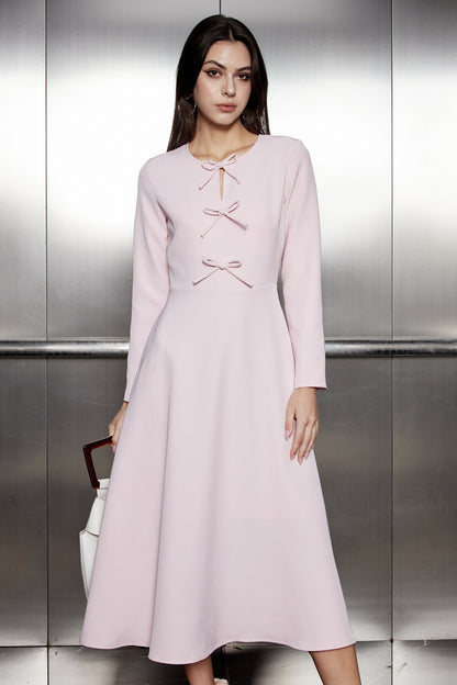 Lavanya Bow Ruffle Maxi Dress
