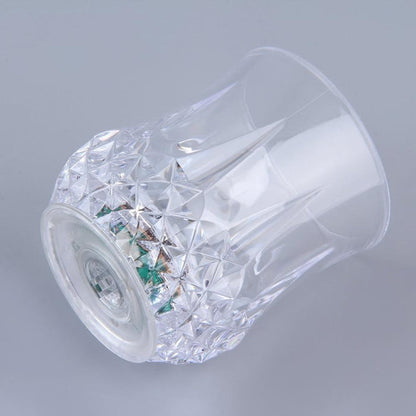 LED Flashing Glowing Water Liquid Activated Light Up Glass Cup Mug Luminous Party Drink Cup