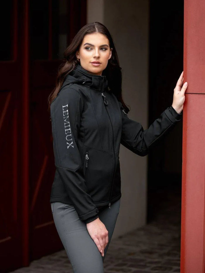 LeMieux Ladies Elite Celine Soft Shell Jacket - Black - UK 06