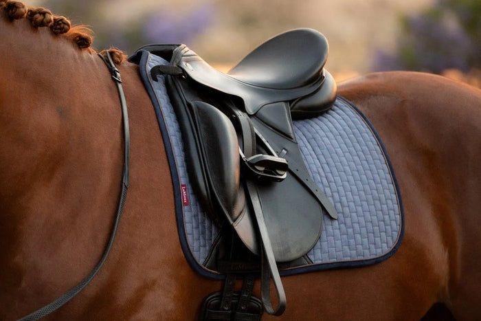 LeMieux SS24 Classique Suede Dressage Square - Apricot - Large
