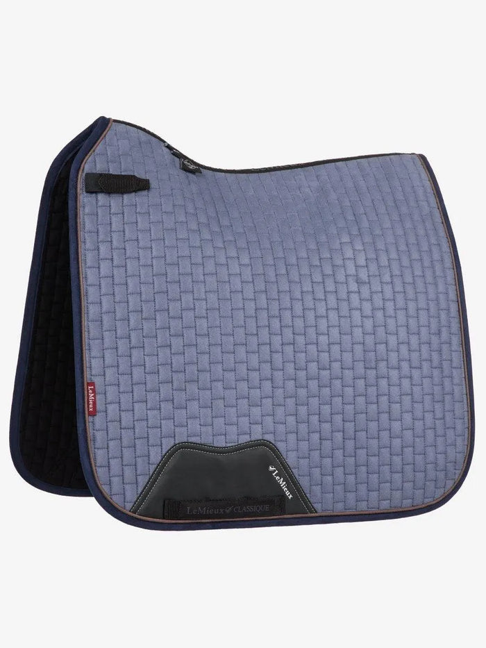LeMieux SS24 Classique Suede Dressage Square - Jay Blue - Large