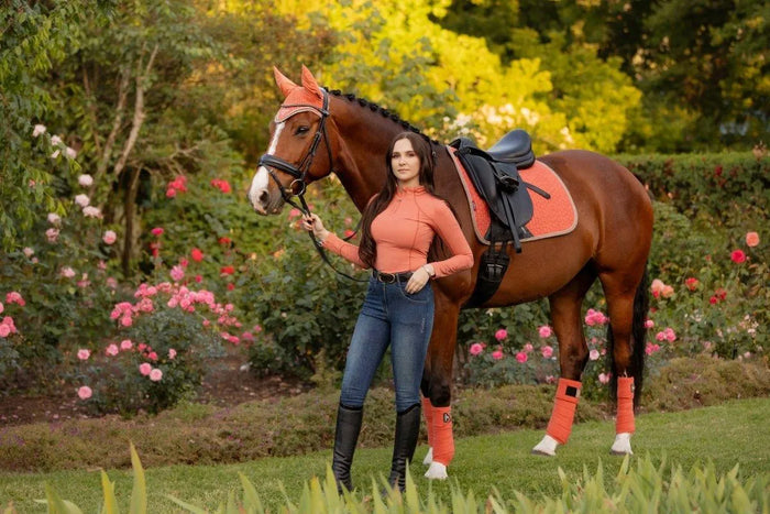 LeMieux SS24 Classique Suede Dressage Square - Fern - Large
