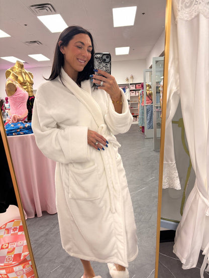 LUXE PLUSH ROBE - Mom of the year (White) - Intimate Whispers