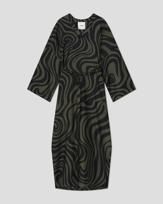 Lyane - Long dress - Midnight Green Swirl
