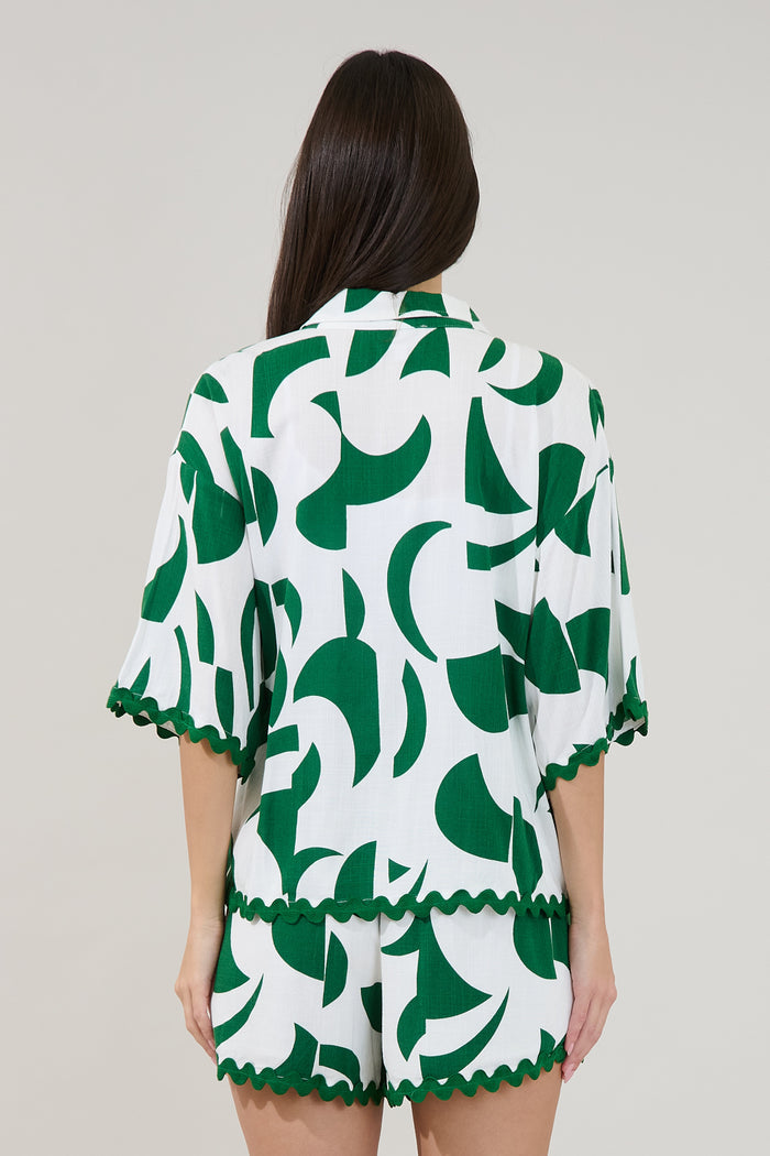 Marnie Button Up Shirt Abstract