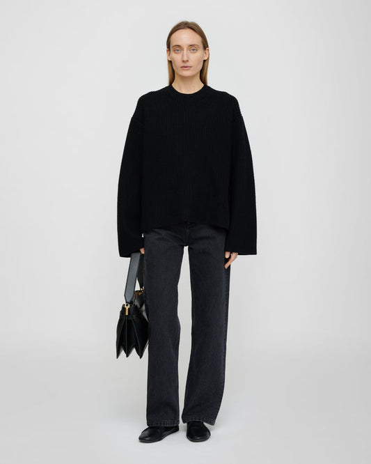 Maura - Merino cashmere sweater - Black
