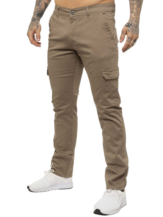 EZ410 Copy of Mens Cargo Combat Slim Fit Trousers | Enzo Designer Menswear ENZO RAWDENIM