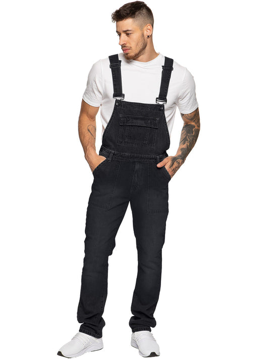 EZD390 Copy of Enzo | Designer Mens Fashionable Denim Overall Dungarees  | Enzo Designer Menswear ENZO RAWDENIM