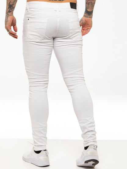 EZ365 Copy of Mens Super Skinny Stretch Biker Denim Jeans | Enzo Designer Menswear ENZO RAWDENIM