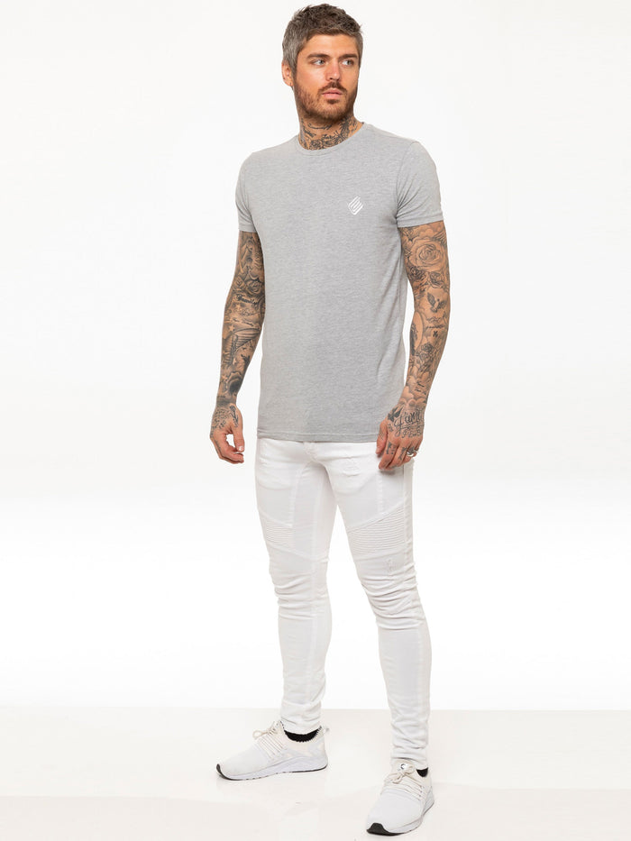 EZ365 Copy of Mens Super Skinny Stretch Biker Denim Jeans | Enzo Designer Menswear ENZO RAWDENIM