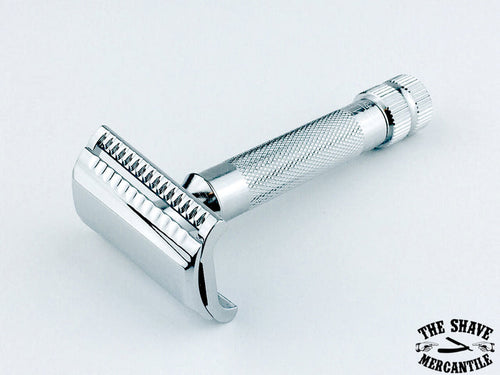 Merkur 37C HD Slant Double Edge Safety Razor, Extra Thick Handle, Chrome
