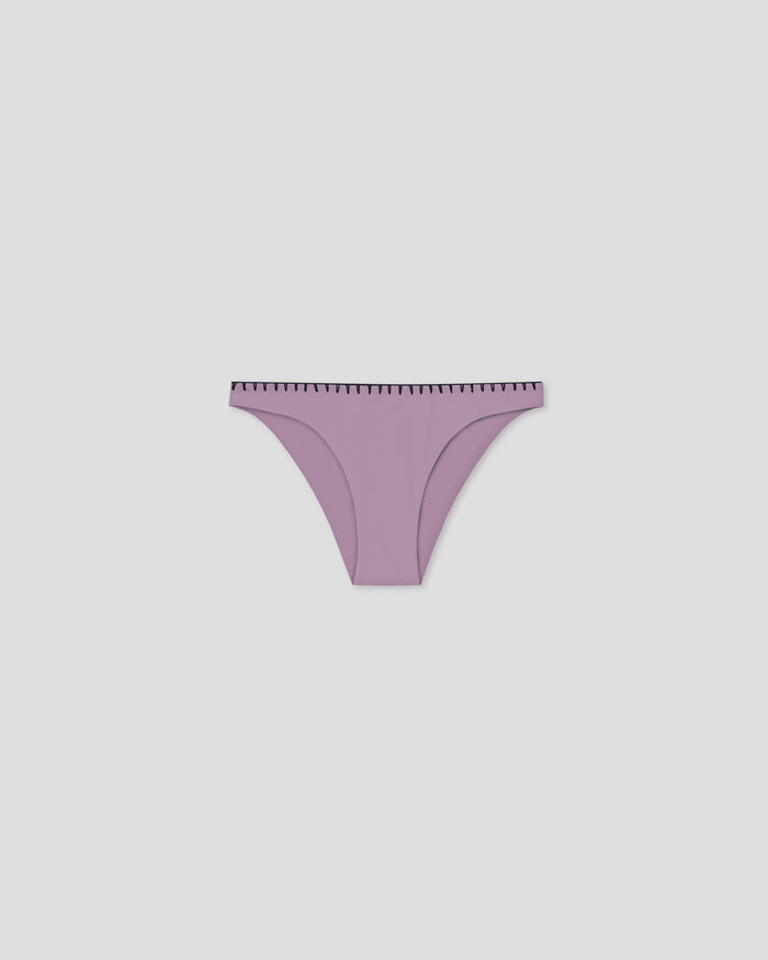 Merve - Recycled nylon bikini bottoms - Lilac/Black