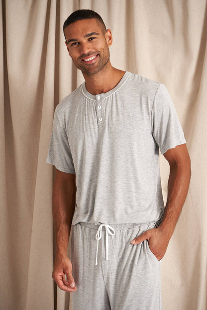 Mister You Bamboo Short Pajama Set: Grey Marl - Intimate Whispers