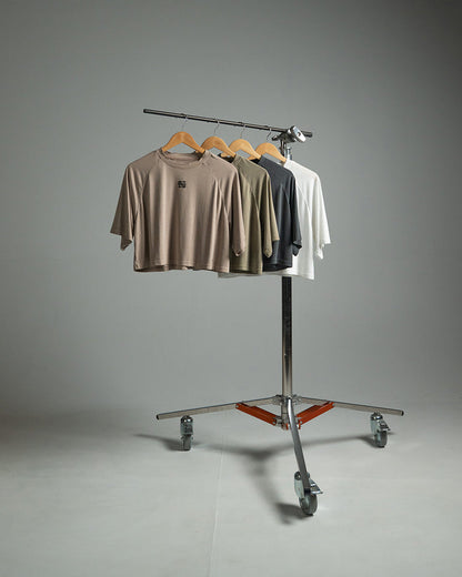 MOTO CROP TEE - EARTH