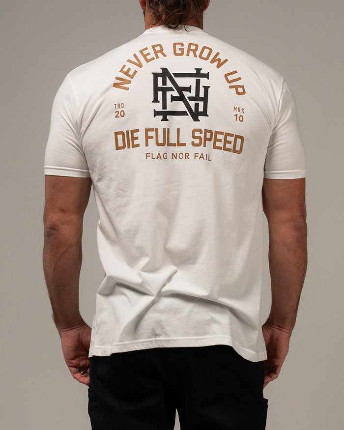 NEVER GROW UP TEE - WHITE