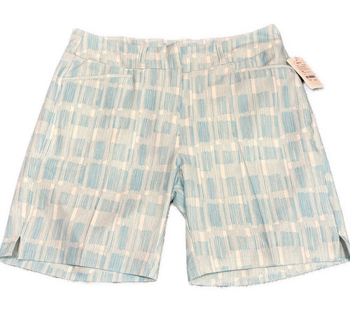 New Adidas White & Turquoise Printed Shorts Size 6 MSP$70