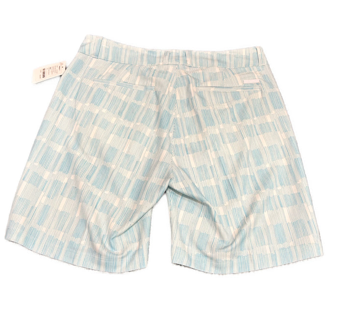 New Adidas White & Turquoise Printed Shorts Size 6 MSP$70