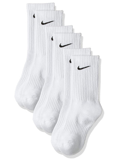 Nike Socks Sports Mens 3 Pairs Cotton Rich Designer Soft Crew Sock Size 8-14.5 RAWDENIM RAWDENIM