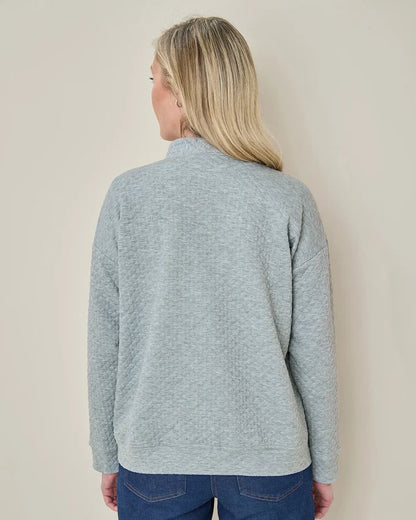 Nova Silver Quilted Leisure Cardigan